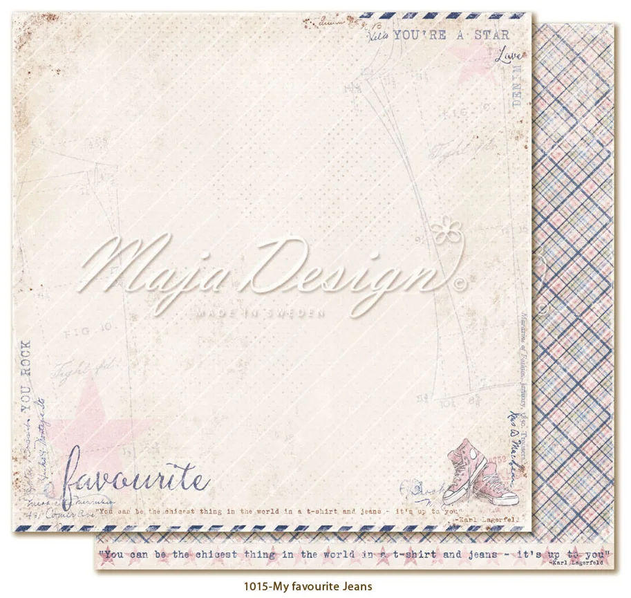 Maja Design-Scrapbooking-Paper - Denim & Girls-My Favourite Jeans - 1015