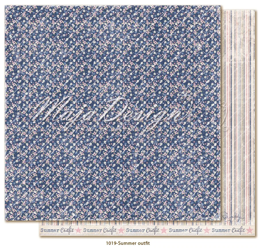 Maja Design-Scrapbooking-Paper - Denim & Girls-Summer outfit -1019