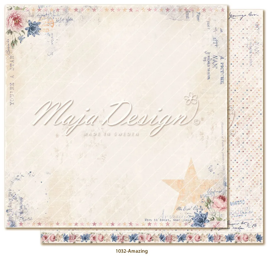 Maja Design-Scrapbooking-Paper - Denim & Girls-Amazing -1032