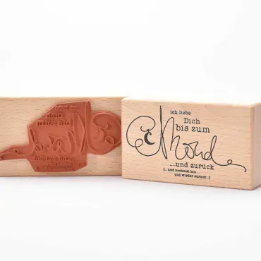 Motivstempel-ich liebe dich bis zum Mond