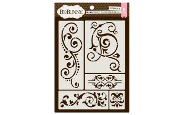 Schablonen-Stencils-Fancy Flourishes