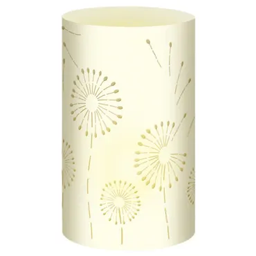 Silhouetten-Tischlichter "Filigrano" Pusteblume creme - Motiv 05