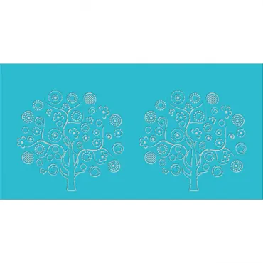 Silhouetten-Tischlichter "Filigrano" Baum petrol - Motiv 27