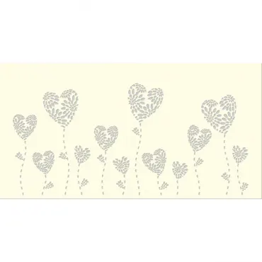 Silhouetten-Tischlichter "Filigrano" Herzblumen creme - Motiv 14