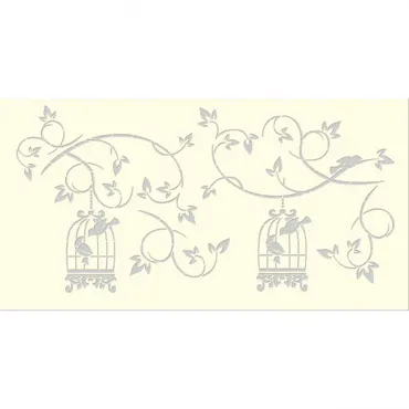 Silhouetten-Tischlichter "Filigrano" Vogelkäfig creme - Motiv 20
