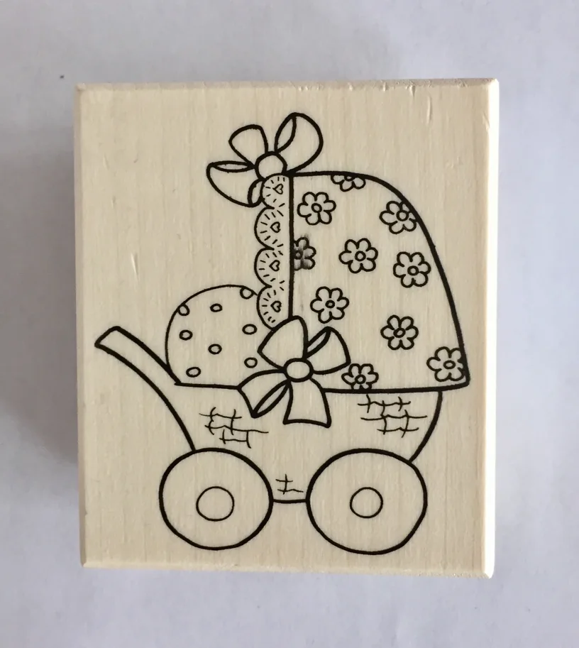 Holz- Stempel Kinderwagen