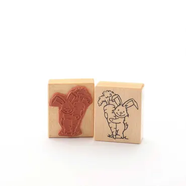 Motivstempel - Hase mit Möhre