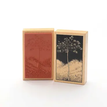 Motivstempel - Baum auf der Wiese