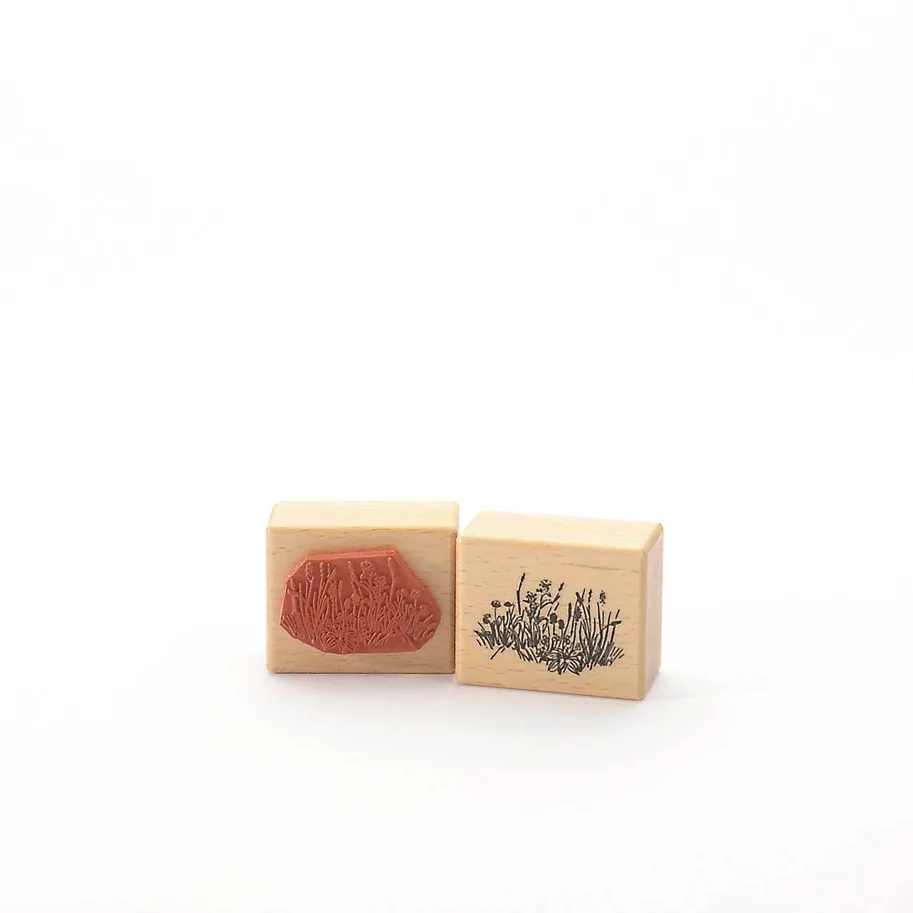 Motivstempel Blumen und Gras