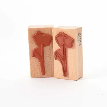 Motivstempel - Blume mit Fläche