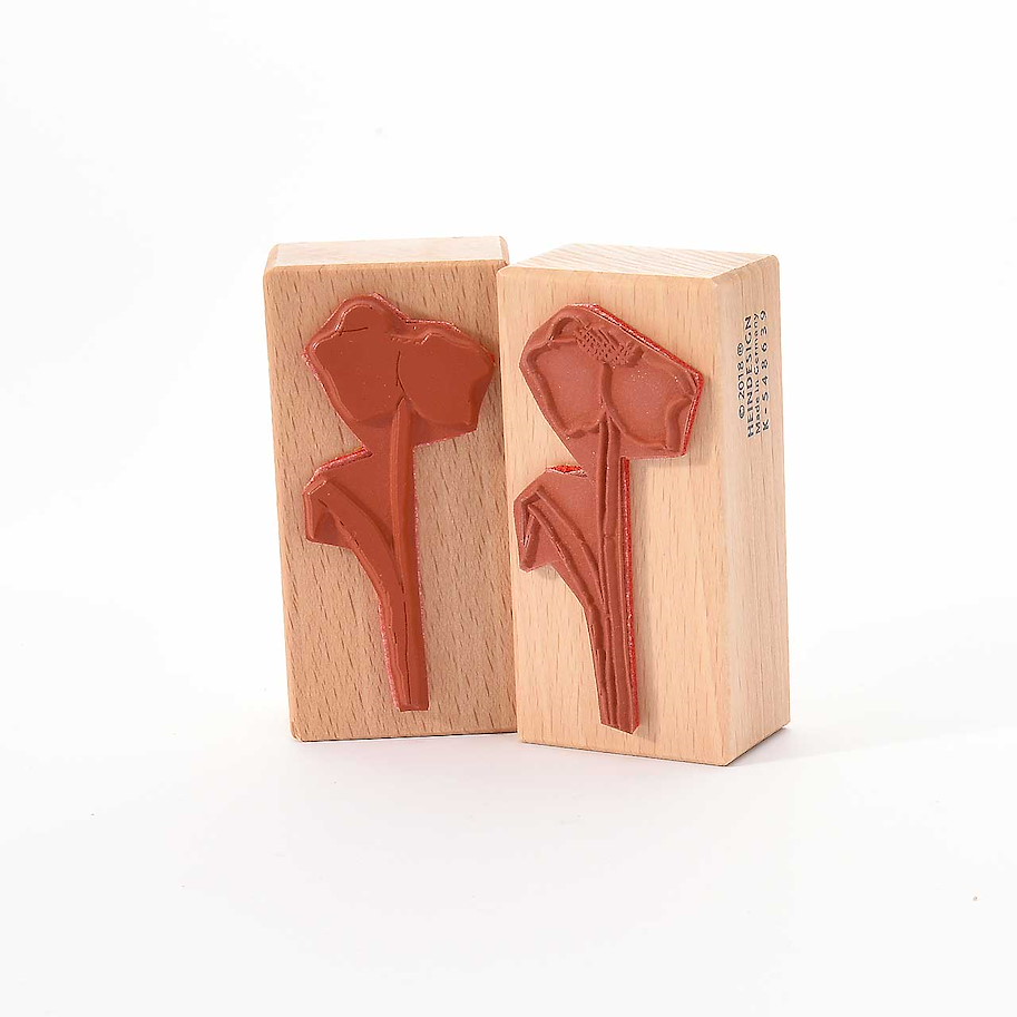 Motivstempel - Blume mit Fläche