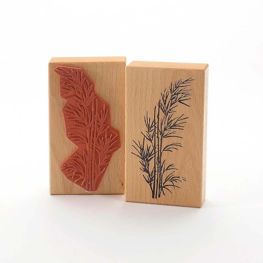 Motivstempel-Bambus im Wind