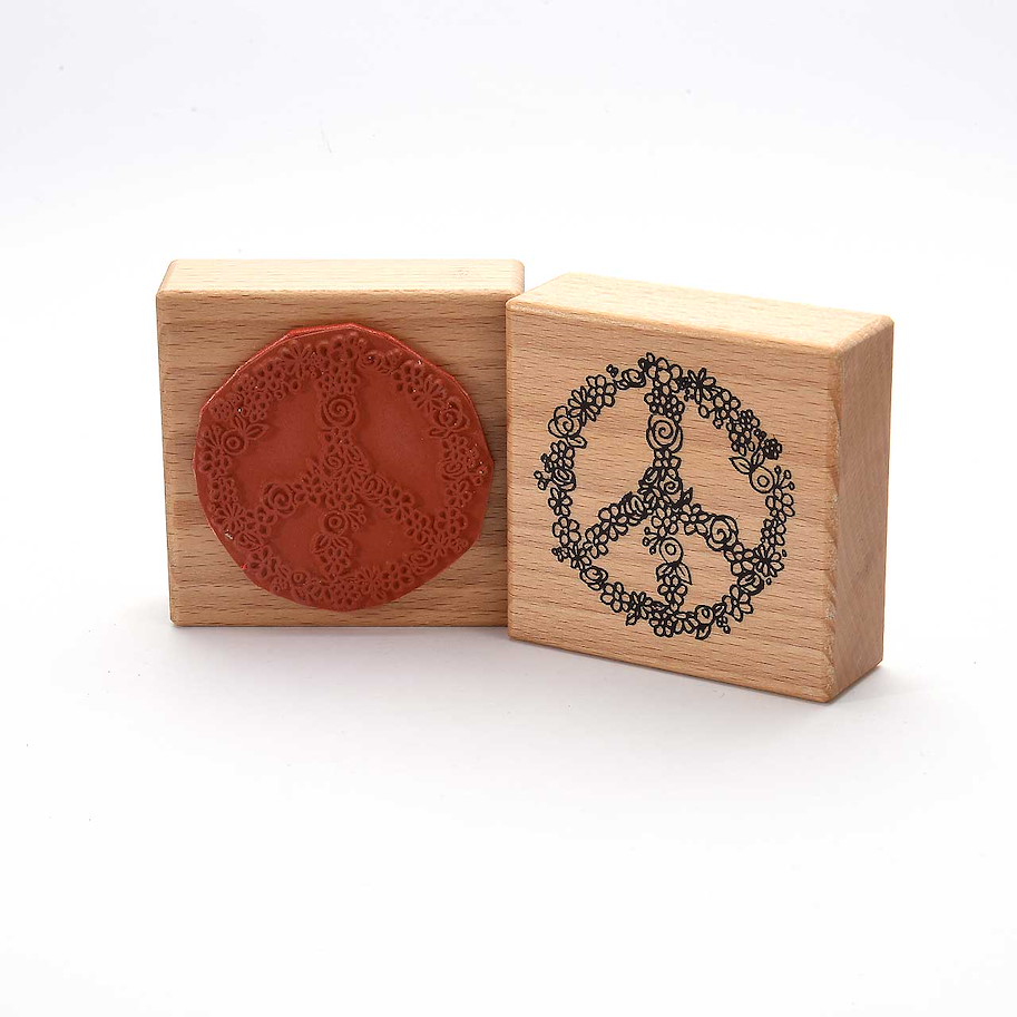 Motivstempel - Blumiges Peace-Zeichen
