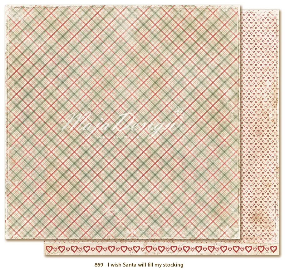 Scrapbooking - Paper " I wish Santa will fill my stocking "869