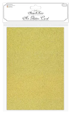 A4 Glitter Card Gold 220g-qm