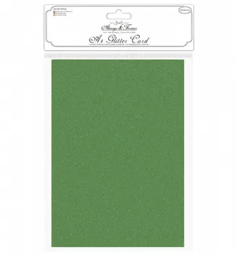 A4 Glitter Card Forest Green 220g-qm