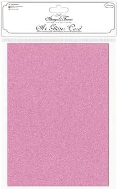 A4 Glitter Card Fuchsia Pink 220g-qm