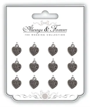 Charms-Siber Herz - Thank you