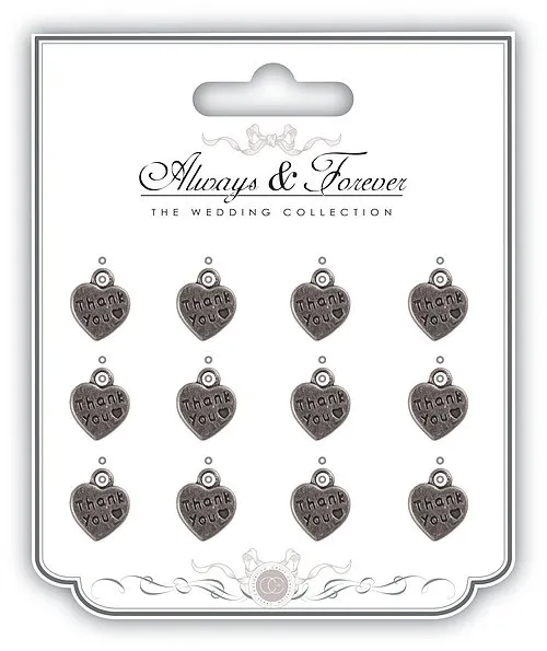 Charms-Siber Herz - Thank you