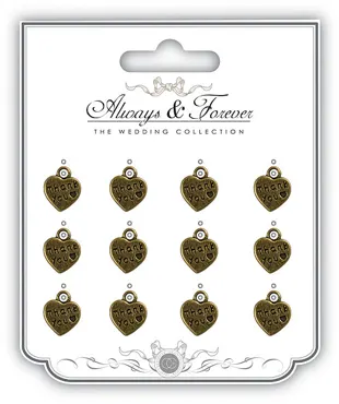 Charms-Vintage Herz Gold - Thank you