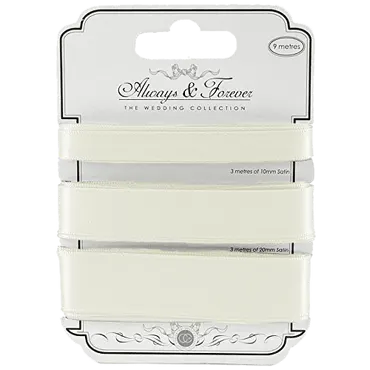 Geschenkband-Satin-Ivory