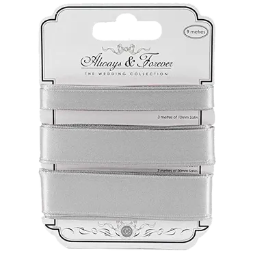 Geschenkband-Satin-Silber