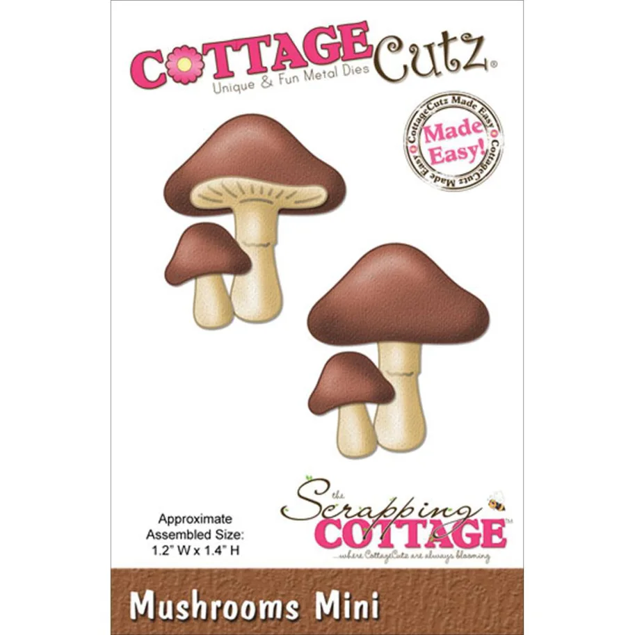 Mini-Stanzschablonen (1Stk) -Mushrooms Mini