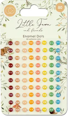 Selbstklebende Enamel Dots-Little Fawn & Friends