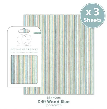 Decoupage Papier-Drift Wood Blue