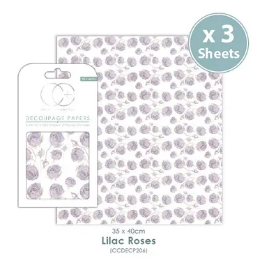 Decoupage Papier-Lilac Roses