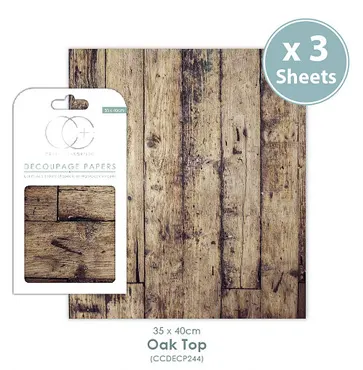 Decoupage Papier-Oak Top