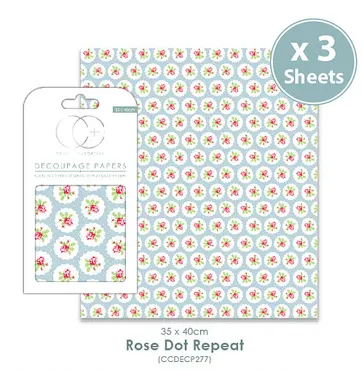 Decoupage Papier-Rose Dot Repeat