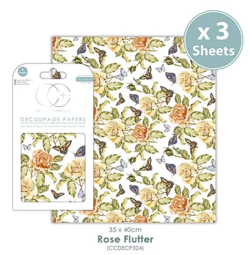 Decoupage Papier-Rose Flutter