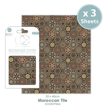 Decoupage Papier-Moroccan Tile