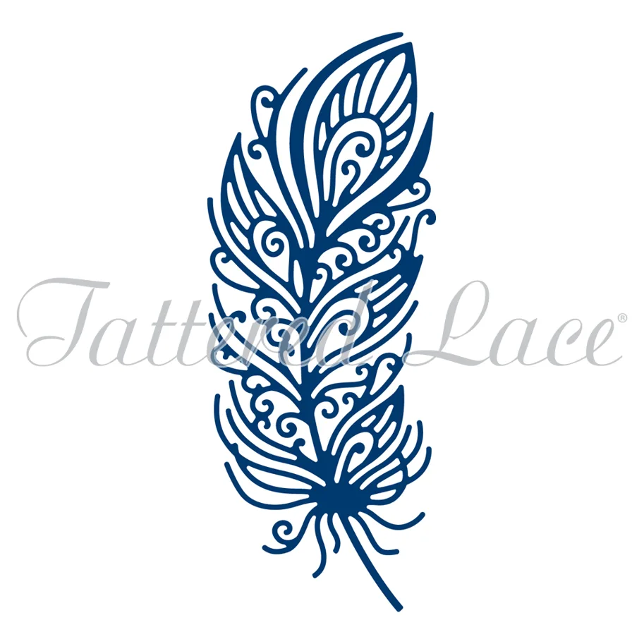 Stanzschablone-Decorative Feather