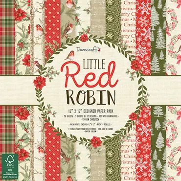 Scrapbooking Paper Pack-Little Red Robin 12” x 12”