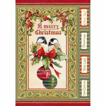 Stamperia-Reis-Papier Christmas Vintage Birds and Shperes