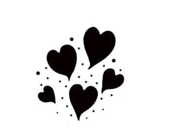 Lavinia Stamps-Group of Hearts Miniature