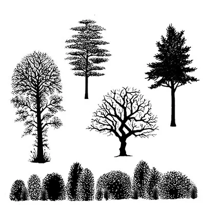 Lavinia Stamps-Tree Scene