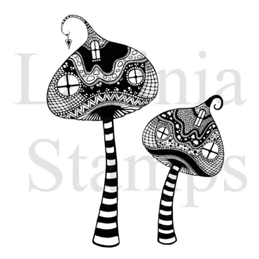 Lavinia Stamps-Zen Tall Mushrooms