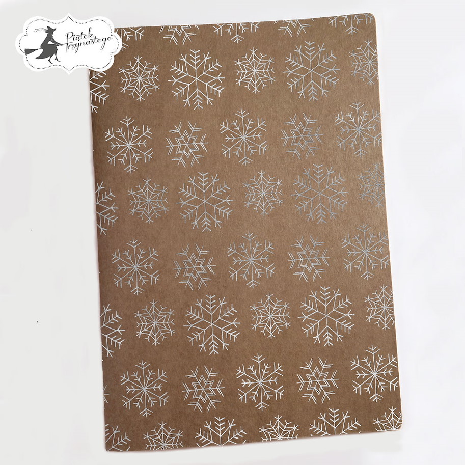 Art journal A5 Snowflakes (kraft)