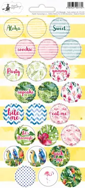 Party sticker sheet Let's flamingle 02