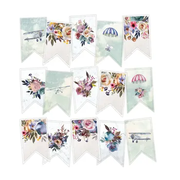 Paper die cut garland When we first met -15pcs