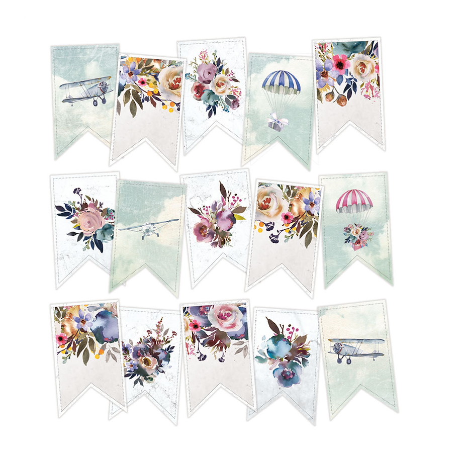 Paper die cut garland When we first met -15pcs