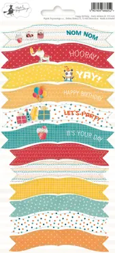 Party sticker sheet Happy Birthday 01