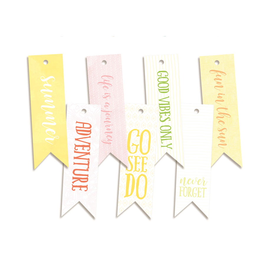 Decorative Tags Sunshine 02 - 7pcs
