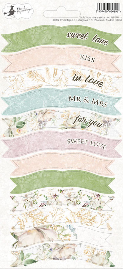 Party sticker sheet Truly Yours - 01