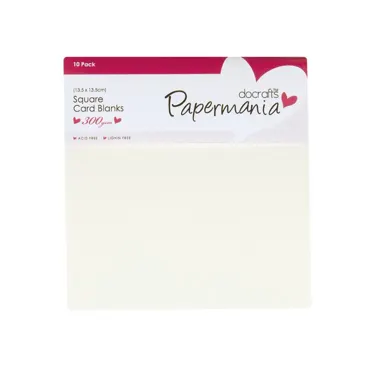 Papermania Square Cards & Envelopes Cream (10pk, 300gsm)