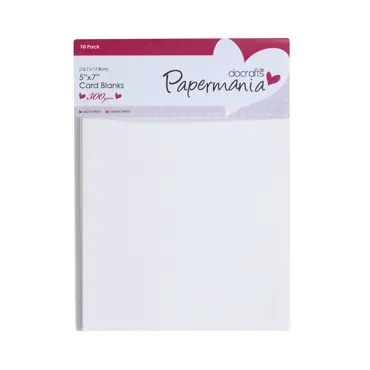 Papermania Doppelkarten-Umschläge 5x7 Inch/12,7cm x 17,8cm Weiss 10pk