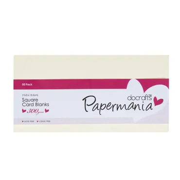 Papermania Square Cards & Envelopes Cream (50pk) 13,5 x 13,5 cm